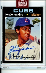 2023 Topps Archives Signature Series Fergie Jenkins Autograph  Auto 1/1 - Picture 1 of 2