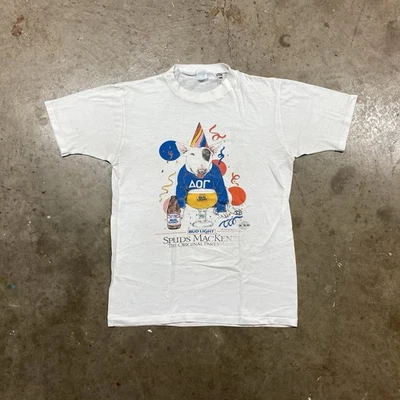 Camiseta delgada vintage años 80 Spuds Mackenzie Bud papel claro | M/L Foto 1 de 4