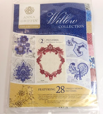 Anna Griffin Willow Collection Martha Pullen Co Embroidery Designs CD NEW Sealed - Image 1 of 4