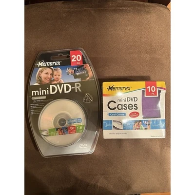 Memorex MINI DVD-R 1.4 GB 30 Min Single Sided Rewritable 20 Pack New + 10 Cases - Image 1 of 4