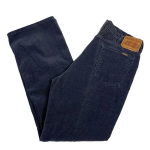 Pantalones de mezclilla de pana negros vintage Roebucks estilo occidental talla real 34x30 - Imagen 1 de 12