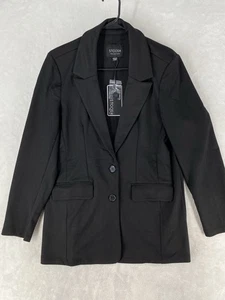 Stoosh Blazer Donna Nero Medio Doppio Bottone Maglia Tasche MORBIDO NUOVO 50€ - Foto 1 di 13