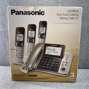 Panasonic Phone KX-TGF353 Digital Cordless Answering System Caller ID 3 Handsets - Photo 1/13