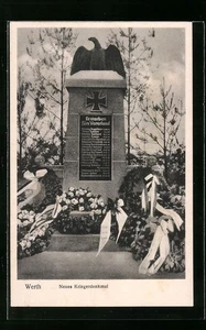 Werth / Isselburg, Neues Kriegerdenkmal, Ansichtskarte - Picture 1 of 2