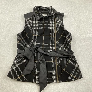 Gilet Cabi Moto Donna Medio Plaid Misto Lana Completo Cerniera Foderato Esterno - Foto 1 di 14