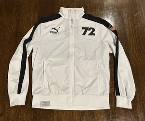 Puma Deutschland 1972 Fußball Jacke Größe S weiß schwarz Reißverschluss Flagge Patch - Bild 1 von 11