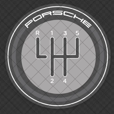 Manual Transmission decal for Porsche 5-spd. (grey/front adhesion) - Image 1 of 2