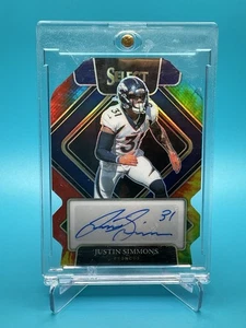 2021 Panini Select - Justin Simmons - Die-Cut Tie Dye Prizm Auto /25 - Picture 1 of 3