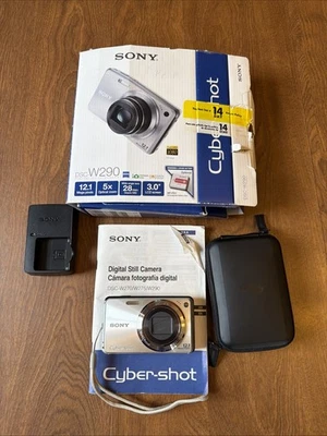 Sony Cyber-shot DSC-W290 12.1MP Digital Camera 5x Zoom Carl Zeiss Lens-TESTED - Image 1 of 4