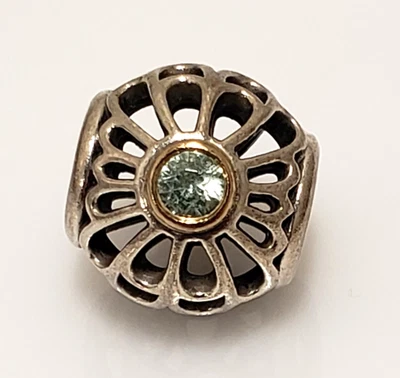 Pandora Plata Esterlina 14k Vintage Allure Verde Espinela Cuentas Dije 791173SSG Foto 1 de 4