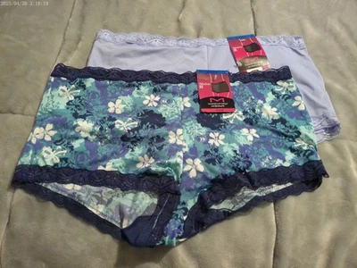 2 pares de bragas cortas para niño Maidenform 40760 azules y azules/verdes *NUEVAS* XL 8 Foto 1 de 2