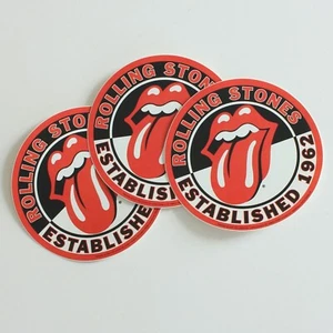 3 x Rolling Stones Established 1962 New & Official Vinyl Stickers 80mm x 80mm - Picture 1 of 1