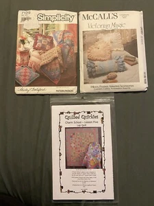 Quilting & pillow patterns lot of 3 - Picture 1 of 8