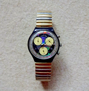 SWATCH AG 1993 Shi Er Vintage Swiss Chronograph Quartz Mens Watch SELTEN! - Bild 1 von 4