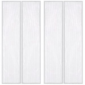 2pk White Magnetic Door Mesh Screen Gate Mesh Hands-Free mosquito Bug no Box - Picture 1 of 11