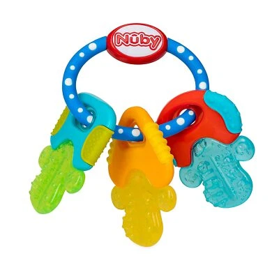 Nuby Ice Gel Teether Keys Bright colors Easy To Hold Unisex Babies 3M Teether - Image 1 of 4