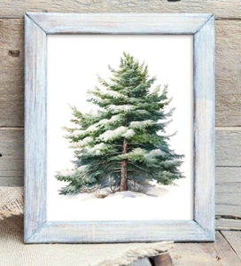 Baum Wandbild Kunstdruck, Kiefer Wandbild Deko, Walddruck Wohndeko - Bild 1 von 2