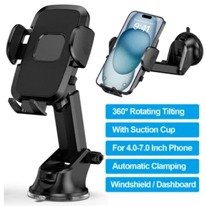 Universal S161 360°Car Phone Holder Dashboard Windshield Mount for Phone GPS US - Photo 1 sur 12
