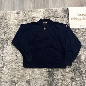 Vintage 70’s RARE Fila Size 38 Full Zip-Up Velour GRAIL Dark Blue NEEDS CLEANING - Picture 1 of 14