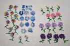 Tatted Lace Flowers Tatting Scrapbooks Quilts 35pc+ Lot 27 w/Stems