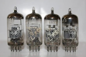 4 X Amperex Bugle Boy 6DJ8 / ECC88 tubes, made in Holland, Tested Excellent (4) - Picture 1 of 4