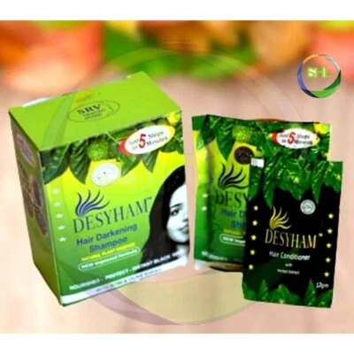 Desyham Hair Darkening Shampoo henna Dye Inai Pewarna Rambut 1 box - Image 1 of 3