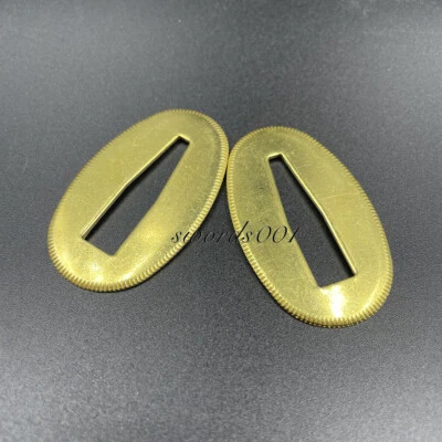 2 Pieces  Brass Seppa Spacer Gasket For Sword Japanese Katana Wakizashi - Image 1 of 2