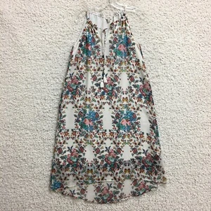 Lucky Brand Dress Small Adult Beige Floral Midi Shift Halter A Line Boho Womens - Picture 1 of 9