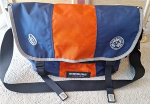 TIMBUK2 Messenger Bag Medium 15" Wide Orange/Blue Crossbody - Picture 1 of 19