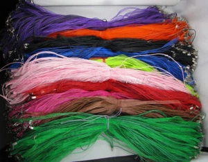 20/50/100/200 piezas collares de cordón de cinta de gasa de organza de seda broche de langosta GRATIS 16" - Imagen 1 de 23