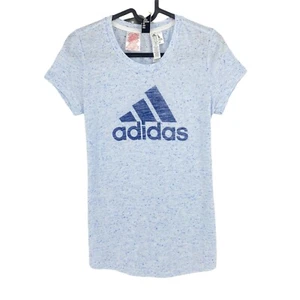 Adidas Light Blue Big Logo Crew Neck T Shirt Size 11 - 12 Years - Picture 1 of 9