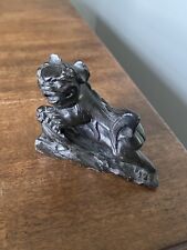 VINTAGE c.1950s CHINESE carved black soapstone DOG OF FO/FOO model
