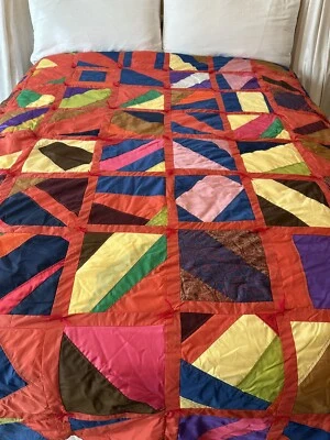 Manta de Colección Colorida Retro Loca Edredón Tela Paracaídas Hecha a Mano Niños Foto 1 de 4