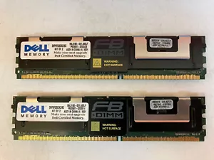 ~ 2x4G Dell PowerEdge DDR2 PC2-5300F ECC FBDIMM SNP9F035CK2/8G Server Memory RAM - Picture 1 of 1