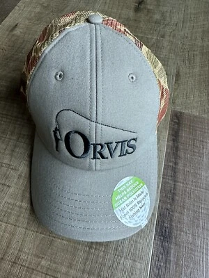 ORVIS - Sombrero de camionero de lona - caña doblada - camuflaje - caza - pesca - gorra vintage Foto 1 de 4