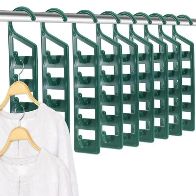 Paquete de 15 soportes para perchas de plástico resistente que ahorran espacio múltiples S... Foto 1 de 4