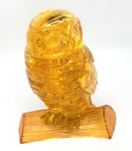 BePuzzled 3D Crystal Puzzle Owl 42 Piece Gold Complete Brain Teaser - Picture 1 of 4