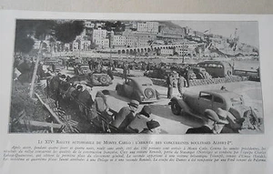 Rallye de Monté Carlo Arrivée Boulevard Albert 1er Image Print 1935 - Picture 1 of 1