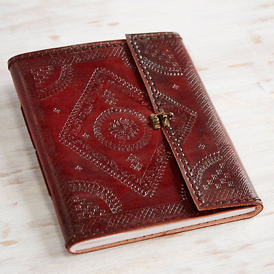 Embossed Stitched Leather Photo Album + Clasp - 30 Pages - Second Quality - 6x4 • 26.63€