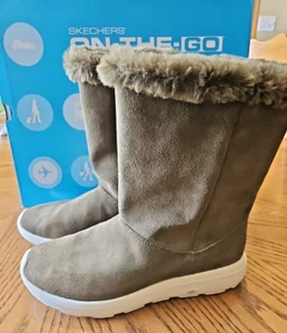 Skechers Women's Boots On the Go City 2 Goga Mat Boots Olive US 7M - Picture 1 of 9