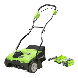 40V Akku Vertikutierer 35cm Greenworks G40DT35K25 mit Batterie und Ladegerät - Zdjęcie 1 z 12