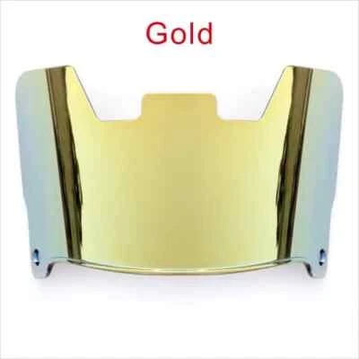 GOLD Full Size Football Helmet Visor, Eye Shield With Quick Clips