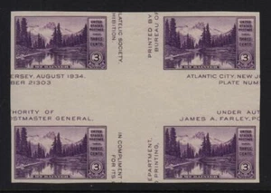 1934 Mt. Rainier Sc 770 Farley Parks Cross Gutter Block CV $27.50 - Picture 1 of 1