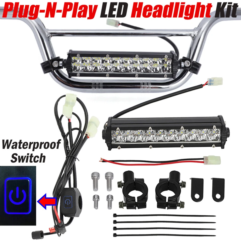 For Yamaha TTR110E 2008-2022 Plug and Play LED Headlight Light Bar Lighting Kit - Image 1 of 4