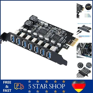 7 Port USB 3.0 PCIe Erweiterungskarte für schnelle Datenübertragung USB 3.2 Gen1 - Bild 1 von 9