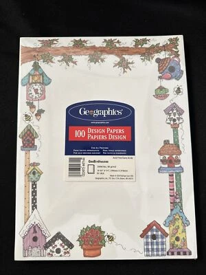 Geo Birdhouses Designer Paper by Geographics -  100 Sheets 8.5” X 11” Acid Free - Image 1 of 4