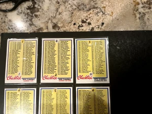 1978 Checklist Lot (All 6 cards, EXMT-NM unchecked) Full Subset Topps Baseball - Imagen 1 de 3