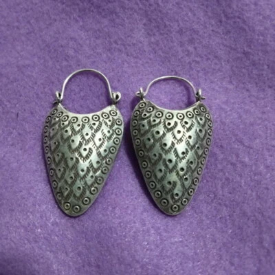 精美银色耳环 925 纯银十字绣复古三重珠宝女士 LOT1725 — 第 1/4 张图片