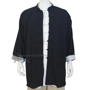 2 Pezzi Giacca Kung Fu Personalizzata Tai Chi Wing Chun Cappotto Arti Marziali Wushu Top - Foto 1 di 8