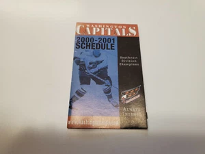 RS20 Washington Capitals 2000/01 NHL Hockey Pocket Schedule - US Airways (#6) - Picture 1 of 2